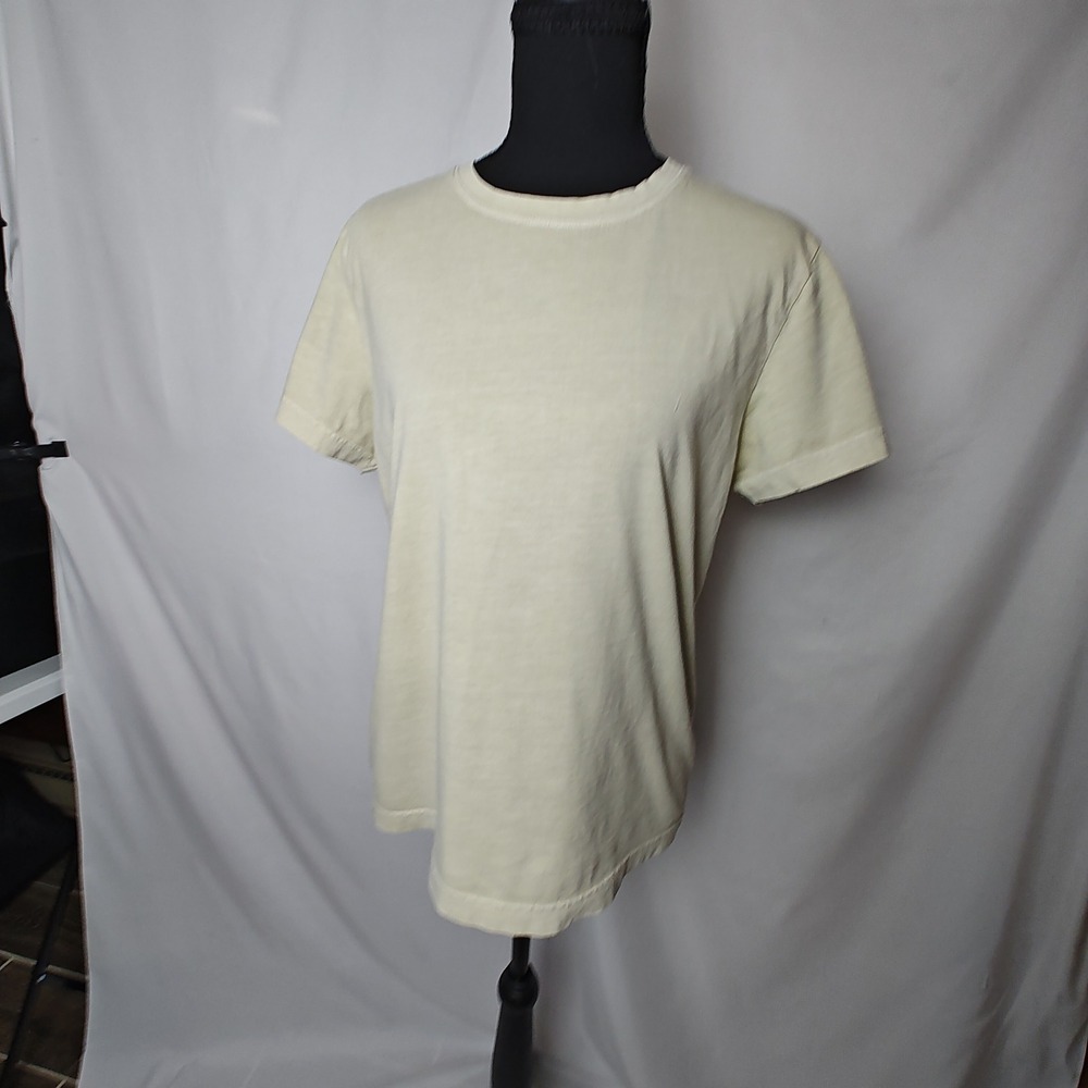 Mod-O-Doc Sage Green Slub Knit Crew Neck T-Shirt Size 3 Large Womans - Picture 3 of 5